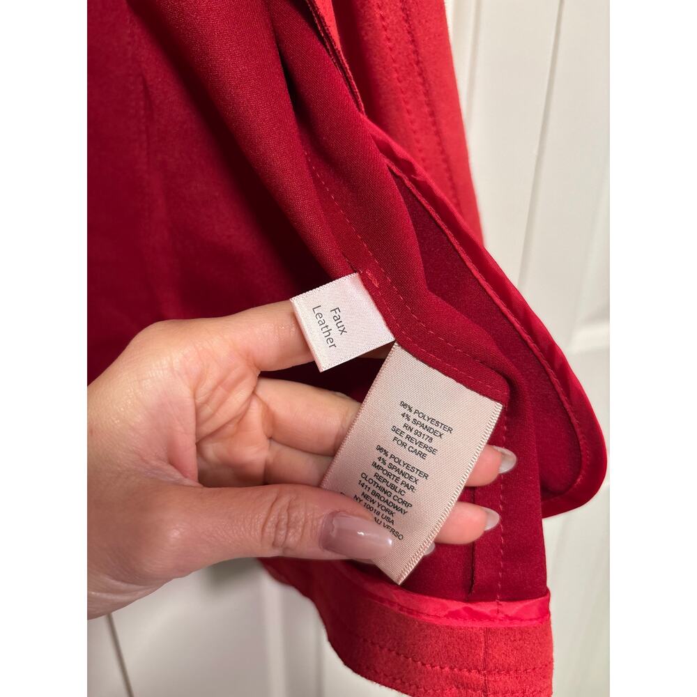 Philosophy Red Faux Leather Jacket 1X - Picture 4 of 7